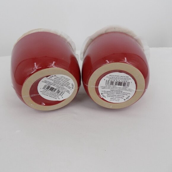 Set of 2 Ashland Heirloom Harvest Decorative Acorn Shaped Red Container 6" New - Picture 7 of 8